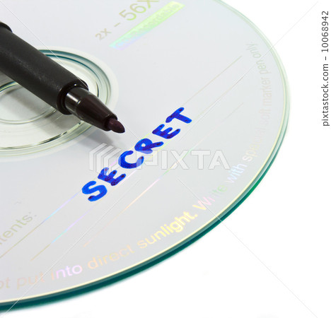 Secret data disk concept isolated on white background 10068942