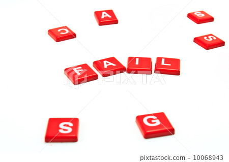 Fail crossword on white background 10068943