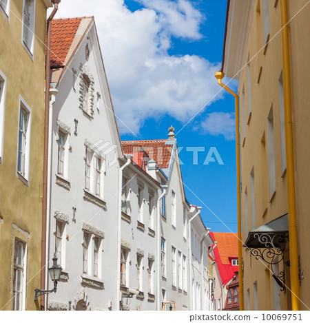 narrow street in the old town of Tallinn city narrow street in the old town of Tallinn city 10069751