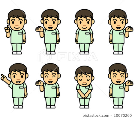 Nurse wearing a thin green uniform Front front 8 pause Nurse wearing a thin green uniform Front front 8 pause 10070260