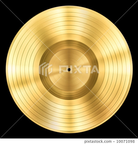 gold record music disc award isolated on black gold record music disc award isolated on black 10071098