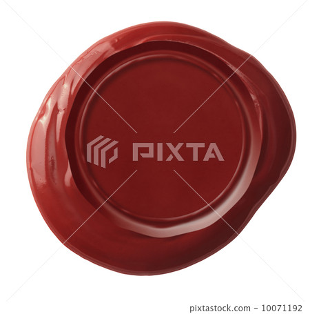 Red wax seal isolated on white with clipping path included 10071192
