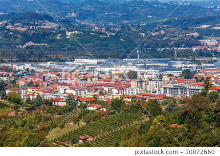 Town of Alba among hills in Piedmont, Italy. Town of Alba among hills in Piedmont, Italy. 10072660
