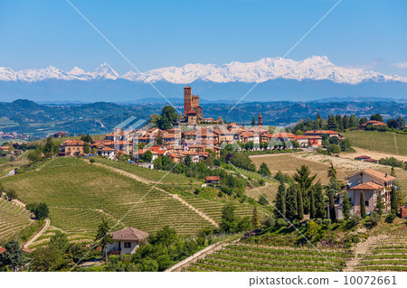 Small town on the hills of Piedmont, Italy. 10072661