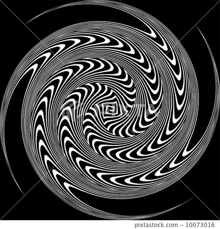 Black and White Hypnotic Background. Vector Illustration. 10073016