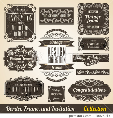Calligraphic Element Border Corner Frame and Invitation Collecti Calligraphic Element Border Corner Frame and Invitation Collecti 10073913