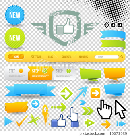 Web Template Icon and Arrows Web Template Icon and Arrows 10073989