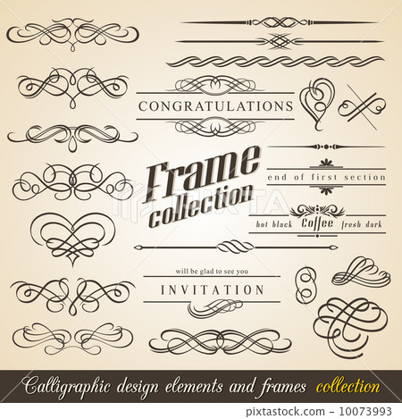 Calligraphic Design Elements and Frames Calligraphic Design Elements and Frames 10073993