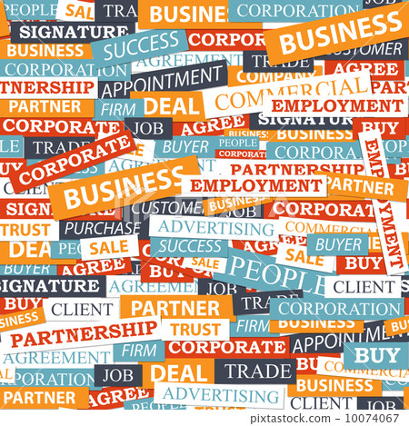 Seamless pattern, which is composed of words on business themes. 10074067