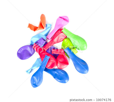Set of Multicolored Balloons Isolated on White Background 10074176
