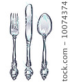 Color Vintage Silverware 10074374