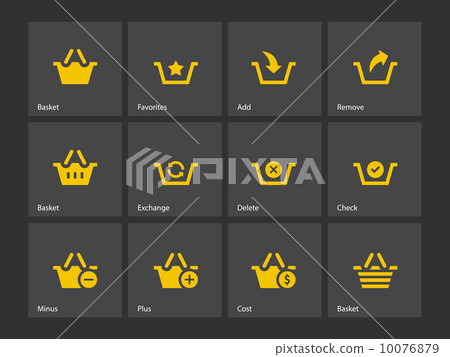 Shopping Basket icons. 10076879