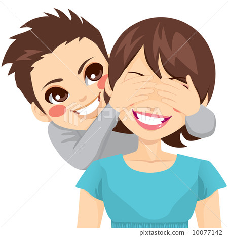 Son Covering Mother Eyes 10077142