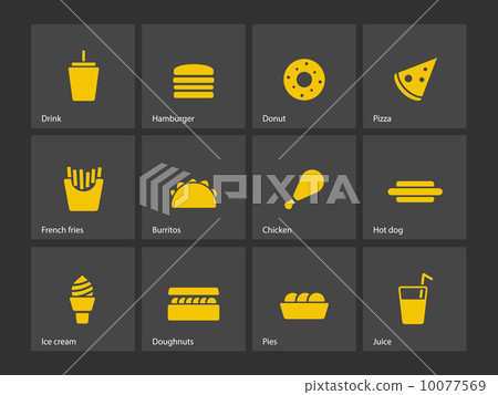 Fast food icons. 10077569