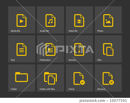Set of Files icons. Set of Files icons. 10077591