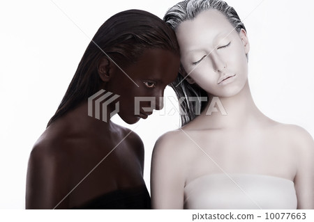 Multiracial Multicultural Concept. Ethnicity. Women Colored Brown and White. Devotion Multiracial Multicultural Concept. Ethnicity. Women Colored Brown and White. Devotion 10077663