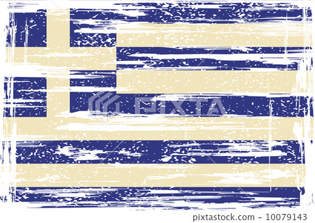 Greek grunge flag. Vector illustration Greek grunge flag. Vector illustration 10079143