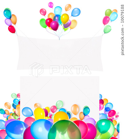 Holiday banners with colorful balloons Holiday banners with colorful balloons 10079188