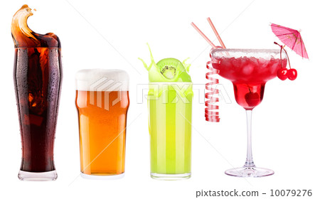 Collection of different images alcohol isolated 10079276