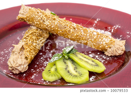 dessert sweet rolls on a white background dessert sweet rolls on a white background 10079533
