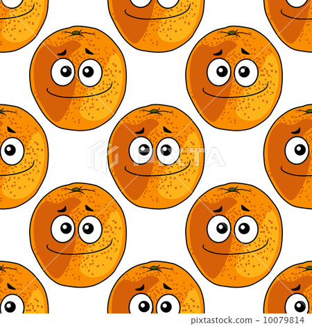 Orange fruits seamless pattern - Stock Illustration [10079814] - PIXTA