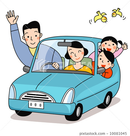 Drive with family - Stock Illustration [10081045] - PIXTA