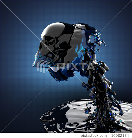 skull in liquid 10082184
