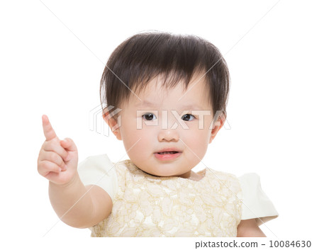 Baby girl pointing finger Baby girl pointing finger 10084630