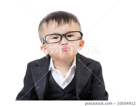 Business baby kissing 10084912