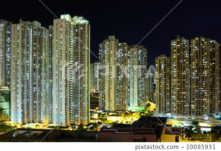 Hong Kong downtown at night Hong Kong downtown at night 10085931