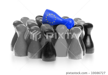 One unique pawn on top of common pawns 10086727