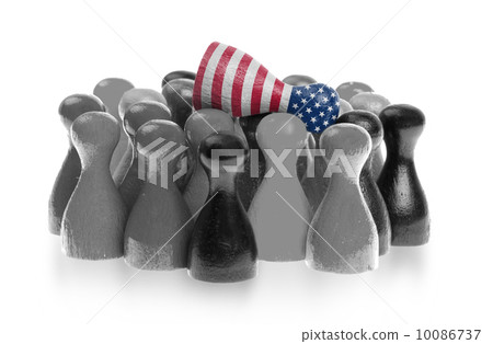 One unique pawn on top of common pawns 10086737