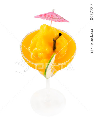 frozen mango margarita daiquiri isolated on white 10087729