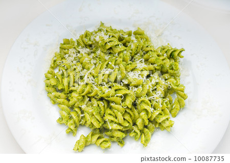 italian fusilli pasta and pesto 10087735
