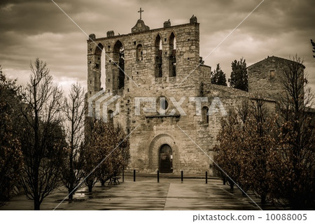 Church in Peratallada town, Costa Brava, Spain 10088005