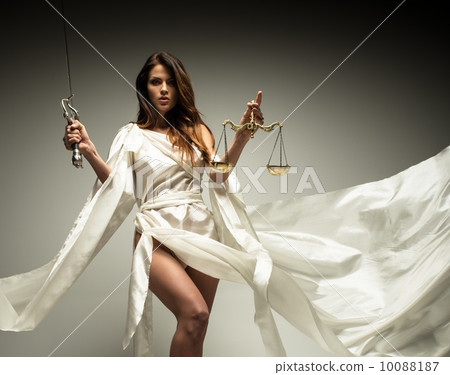 Femida, Goddess of Justice, with scales and sword Femida, Goddess of Justice, with scales and sword 10088187