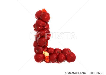 Apple letter L on white background Apple letter L on white background 10088633