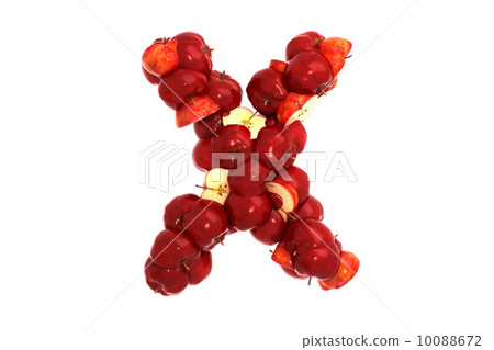 Apple letter X on white background 10088672