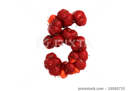 Apple symbol 5 on white background 10088735