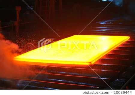 hot steel on conveyor hot steel on conveyor 10089444