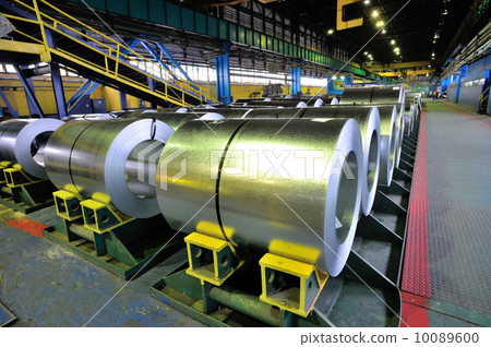 rolls of steel sheet in a plant 10089600