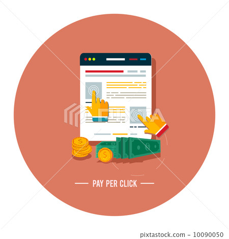 Pay per click internet advertising model 10090050