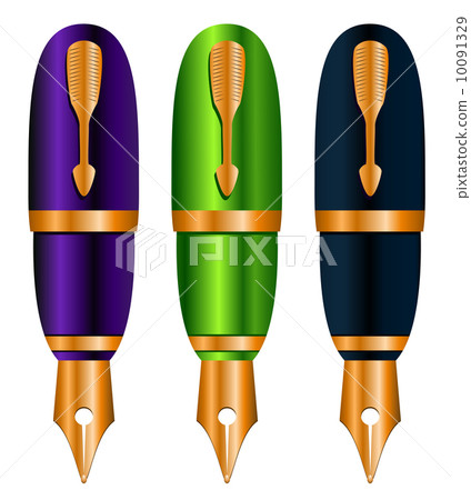 Vector illustration of set abstract colorful pens Vector illustration of set abstract colorful pens 10091329
