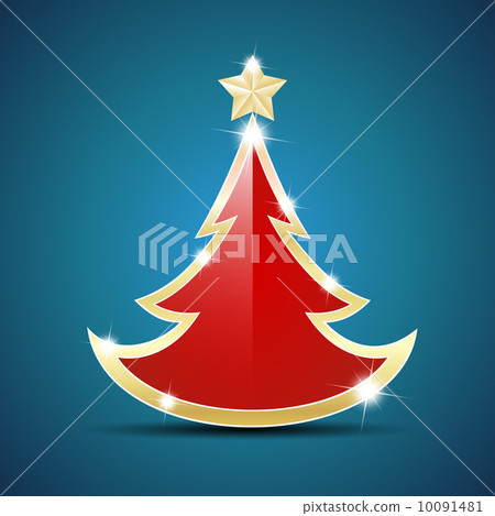 Simple glossy Christmas tree Simple glossy Christmas tree 10091481