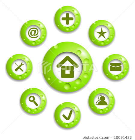 Vector green round diagram Vector green round diagram 10091482