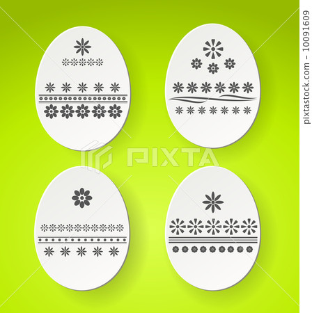 Vector decorated easter eggs Vector decorated easter eggs 10091609