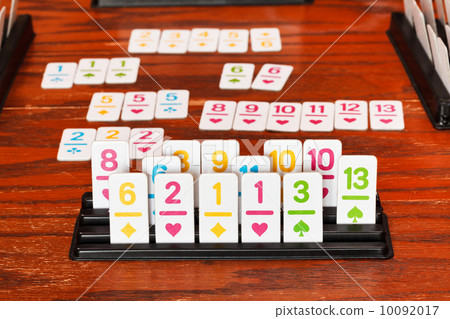 set of tiles in rummy game rack 10092017