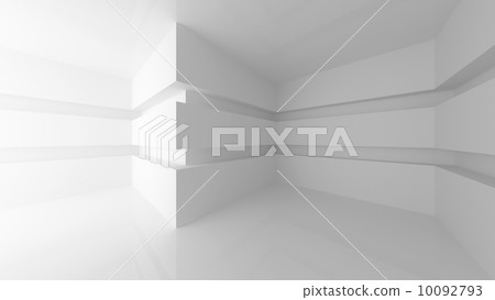 Abstract white empty room interior with. 3d... - Stock Illustration ...