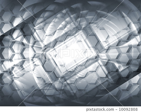 Abstract gray hi-tech concept 3d background illustration Abstract gray hi-tech concept 3d background illustration 10092808