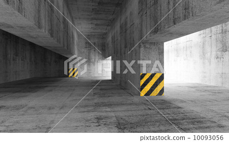 Abstract concrete urban parking interior. 3d illustration 10093056